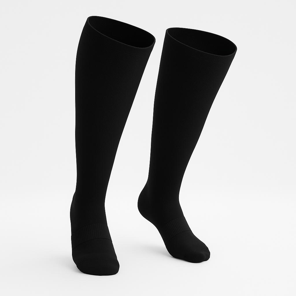 Lot de 3 Padded Extra-Stretch Knee Chaussettes - Noir