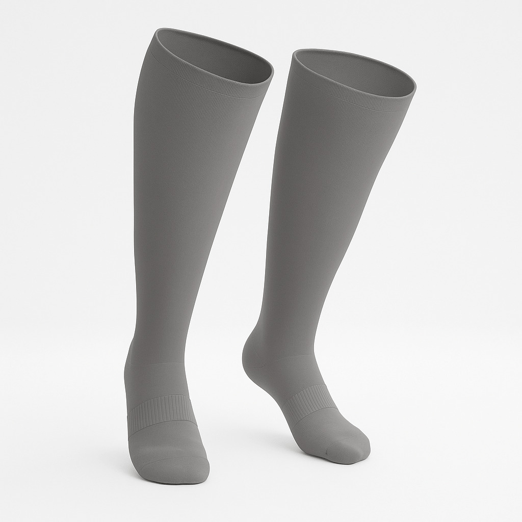 Lot de 3 Padded Extra-Stretch Knee Chaussettes - Gris