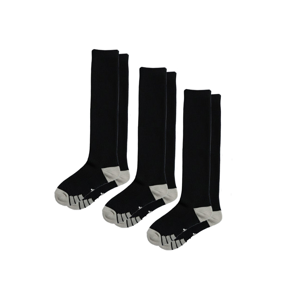 Lot de 3 chaussettes de compression (tout noir)