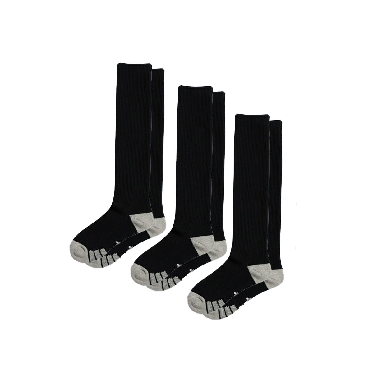 Lot de 3 chaussettes de compression (tout noir)