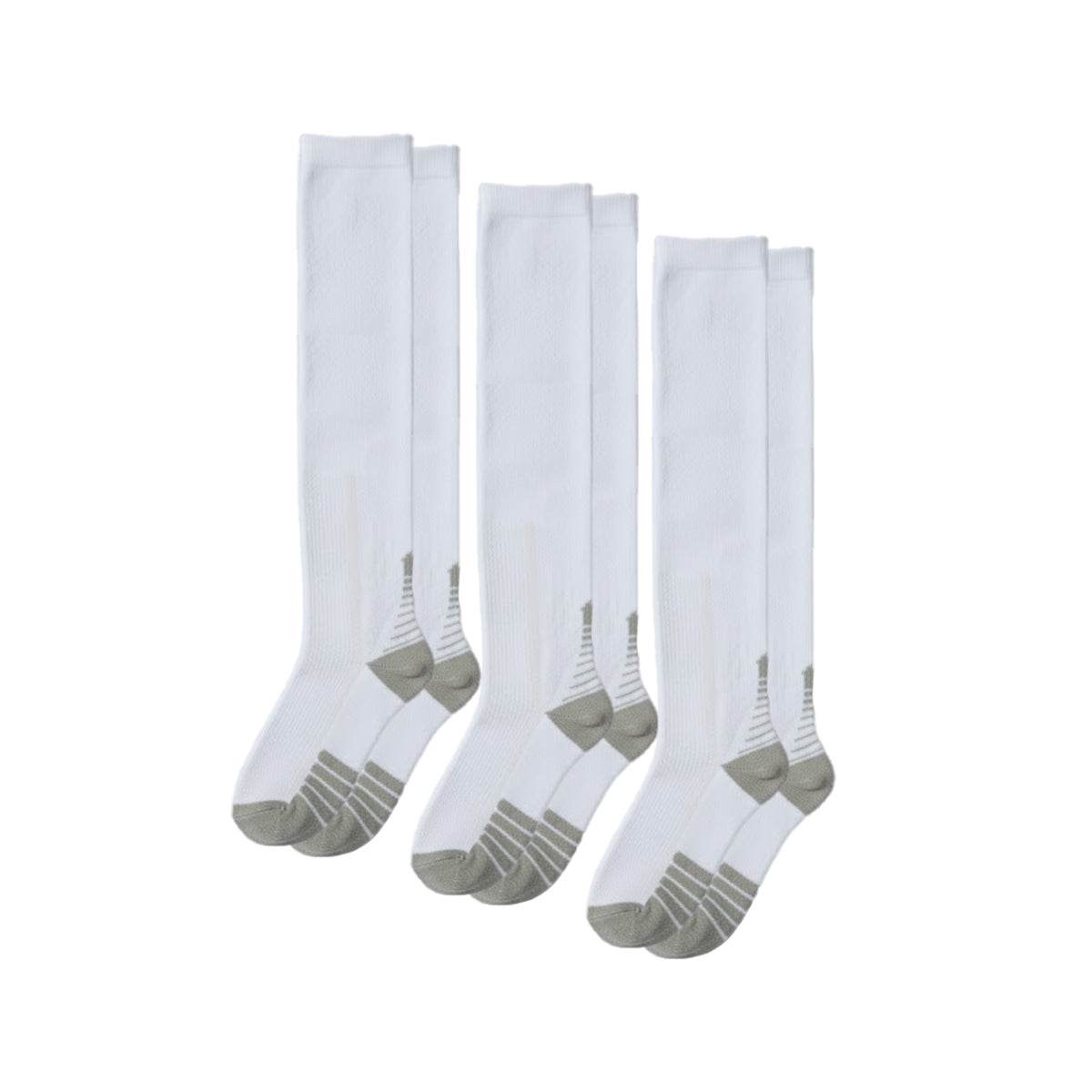 Lot de 3 chaussettes de compression (blanc)
