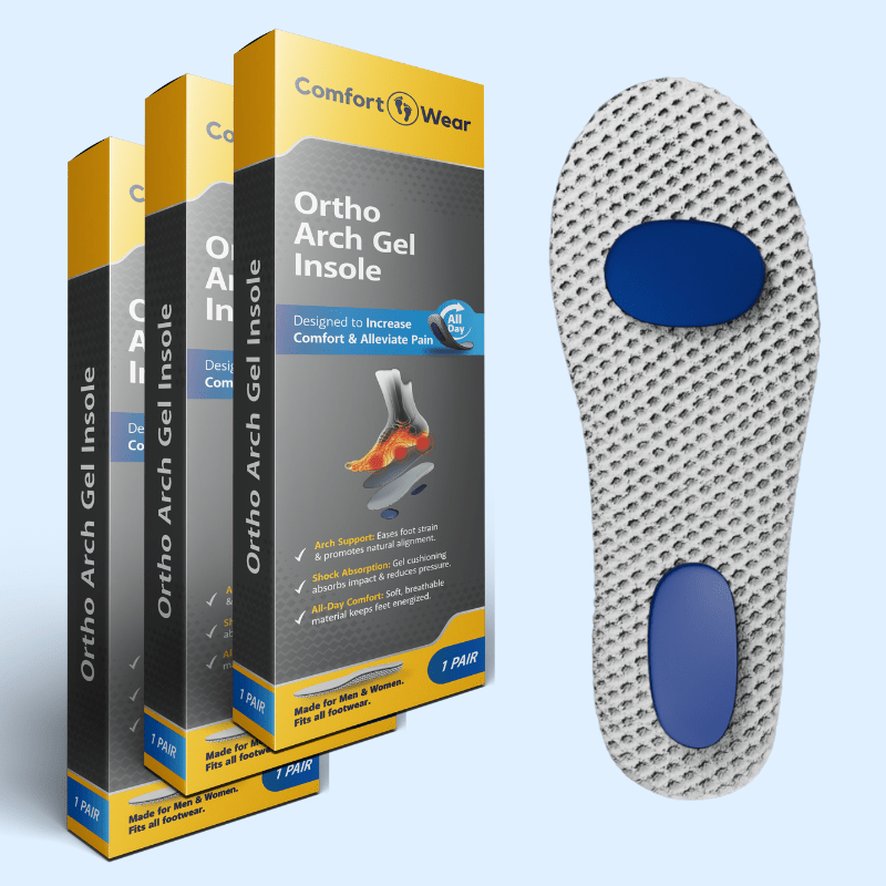 Lot de 3 Semelles gel Ortho (soutien de voûte)