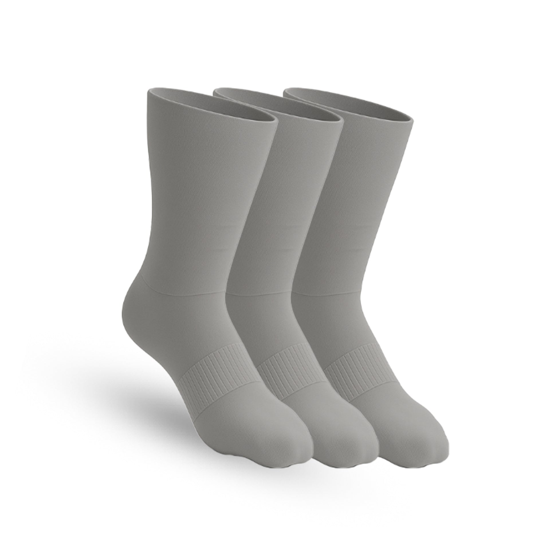 Lot de 3 Chaussettes crew rembourrées ultra extensibles - Gris