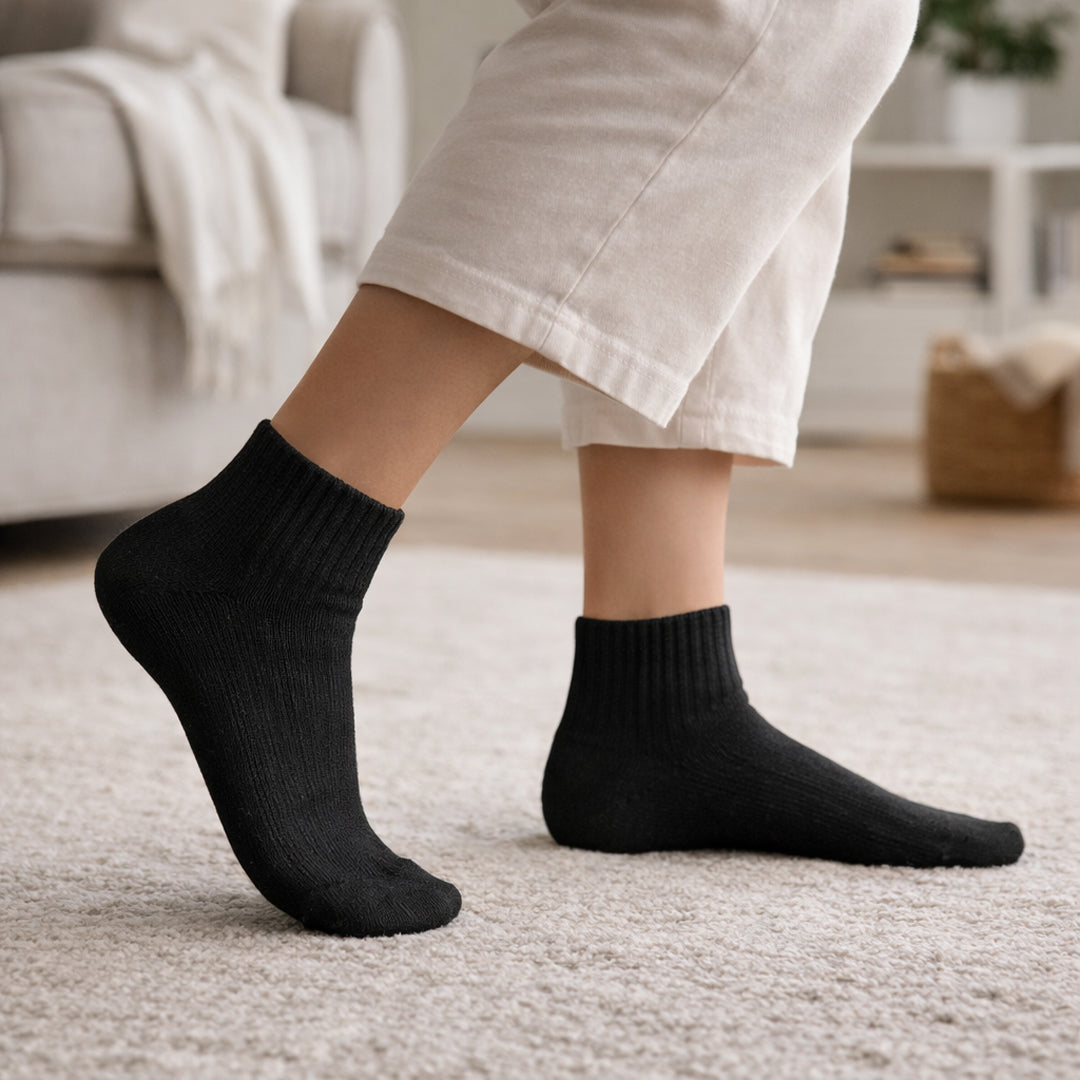 Lot de 6 Chaussettes rembourrées (Noir)