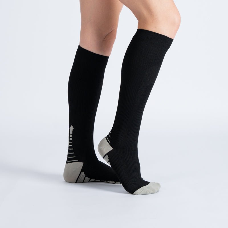 Lot de 6 chaussettes de compression (tout noir)