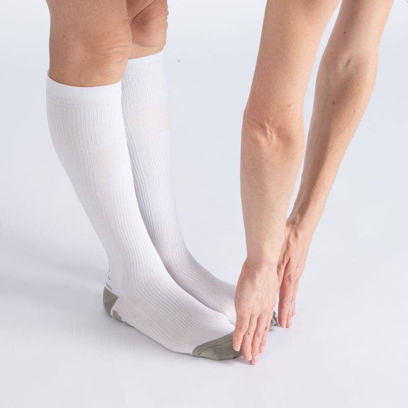 Lot de 3 chaussettes de compression (blanc)