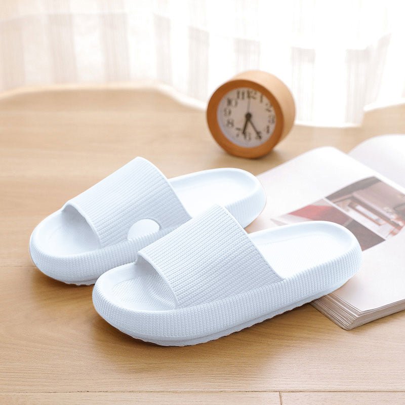 Heel Support Cushion Slides - Blanc