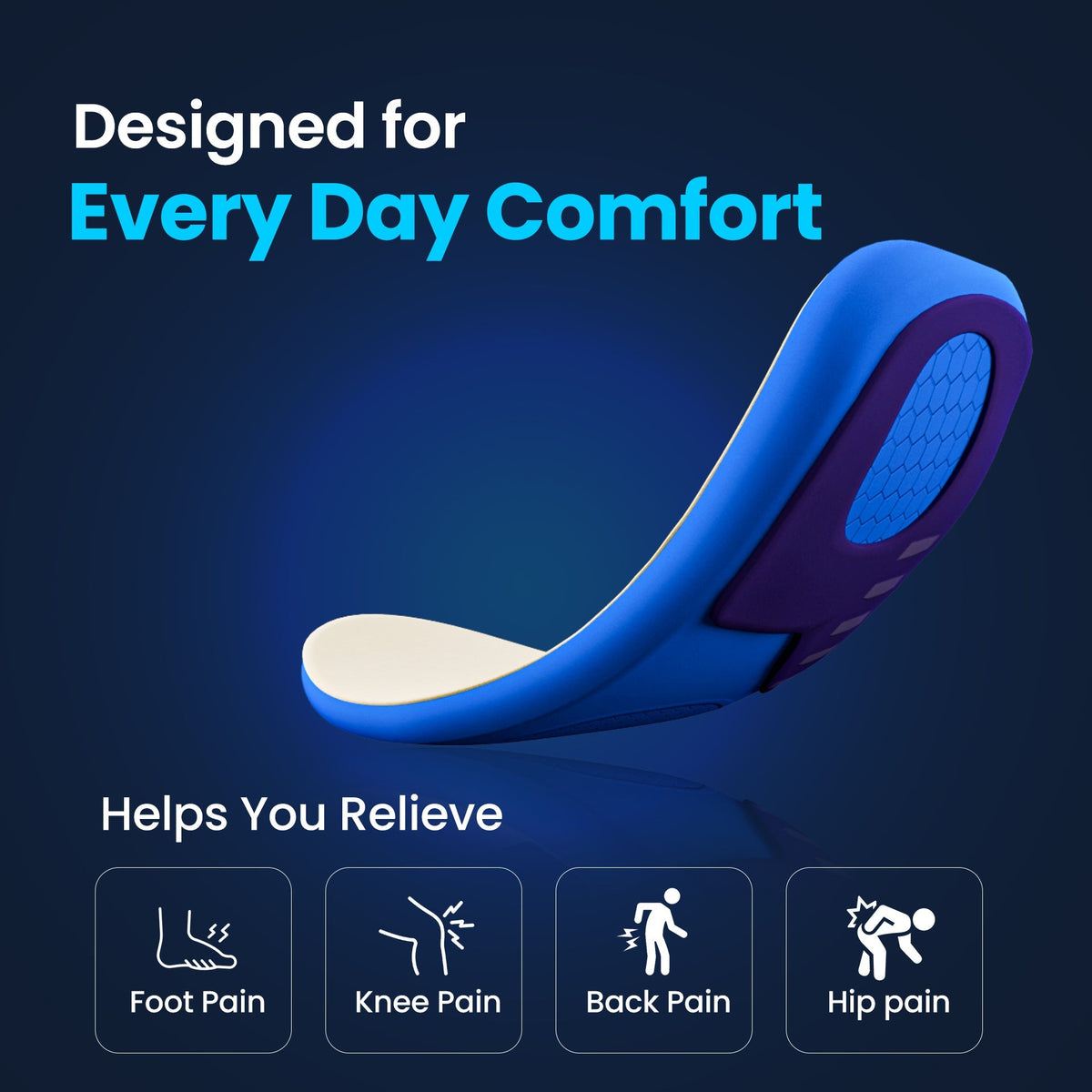Lot de 2 Memory-Sole Gel Sport Orthotic