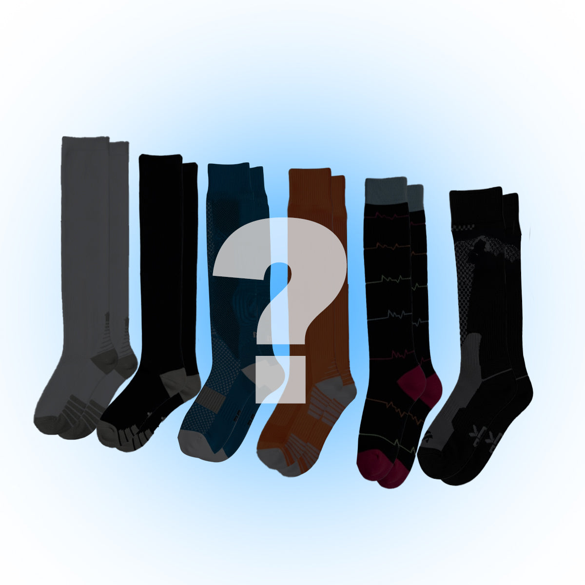 Lot de 6 (Mystère) chaussettes de compression