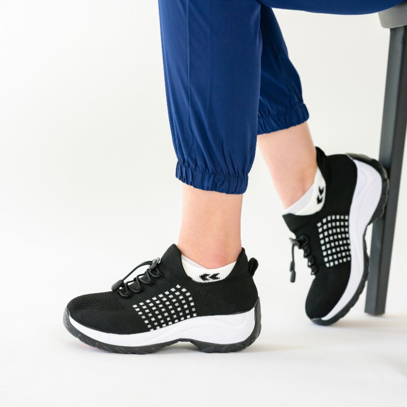 Ortho Chaussures extensibles et amorties - Noir/Blanc