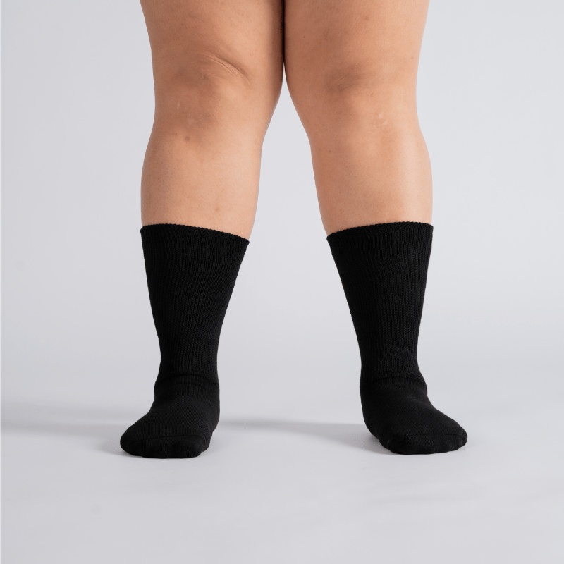 Chaussettes crew rembourrées ultra extensibles - Noir