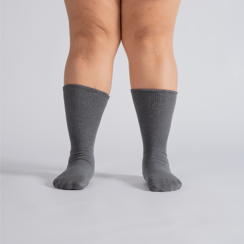 Chaussettes crew rembourrées ultra extensibles - Gris