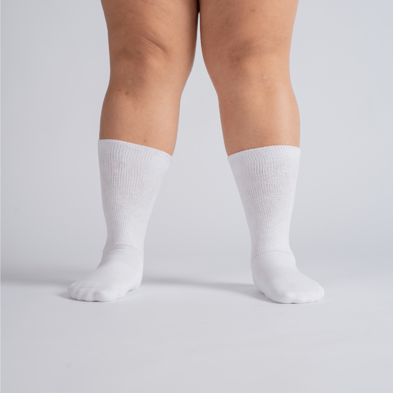 Chaussettes crew rembourrées ultra extensibles - Blanc
