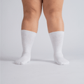 Chaussettes crew rembourrées ultra extensibles - Blanc