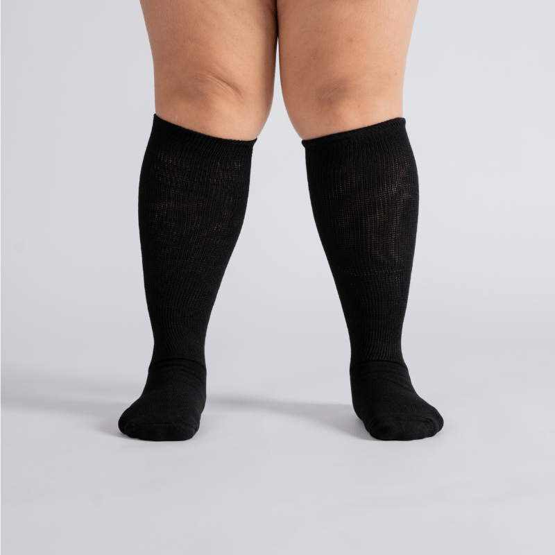 Lot de 3 Chaussettes rembourrées ultra extensibles - Noir (Genou, Crew, Cheville)