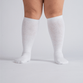 Padded Extra-Stretch Knee Chaussettes - Blanc