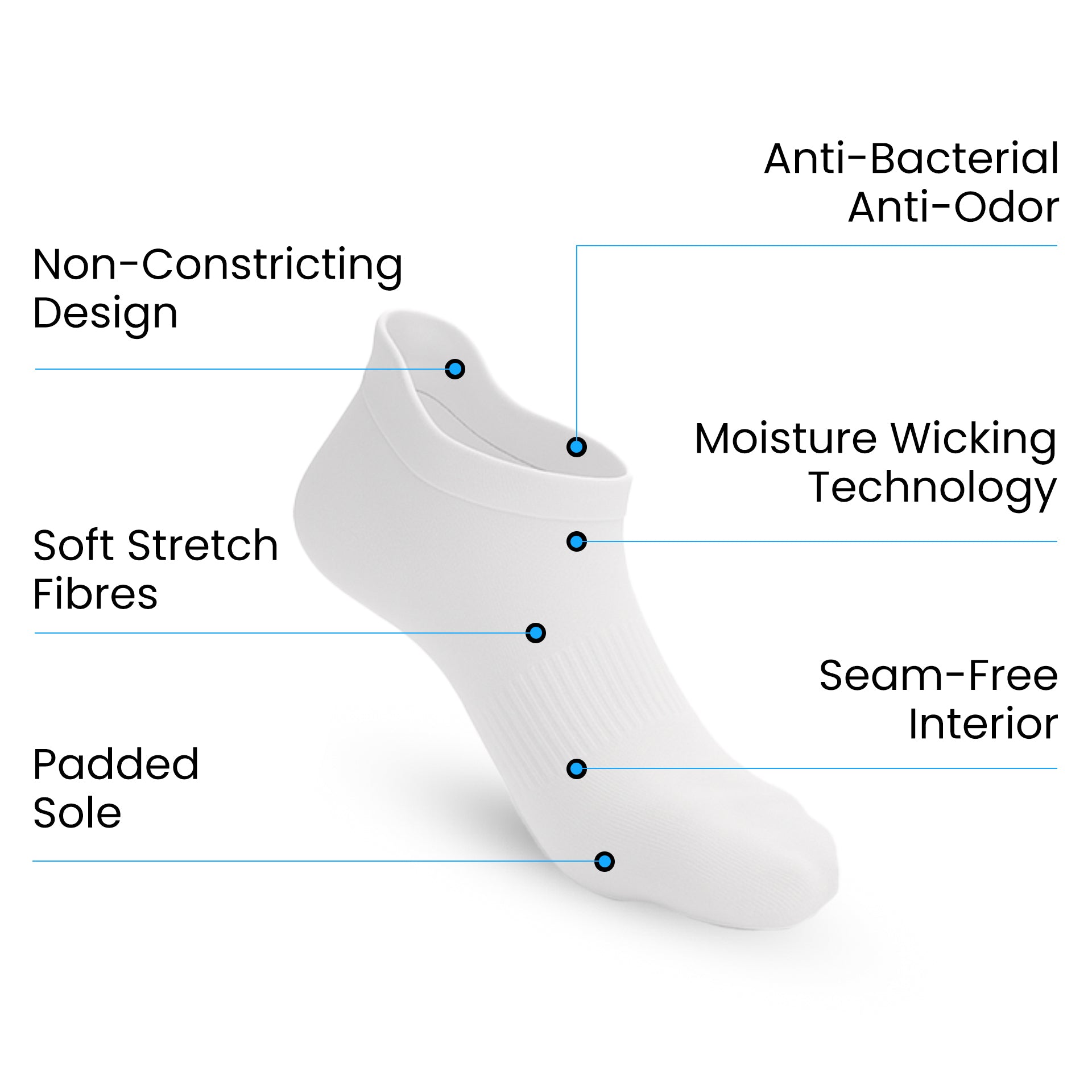 Padded Stretch Diabetic Chaussettes
