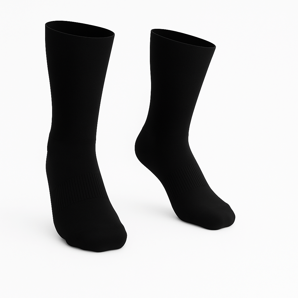 Chaussettes crew rembourrées ultra extensibles - Noir