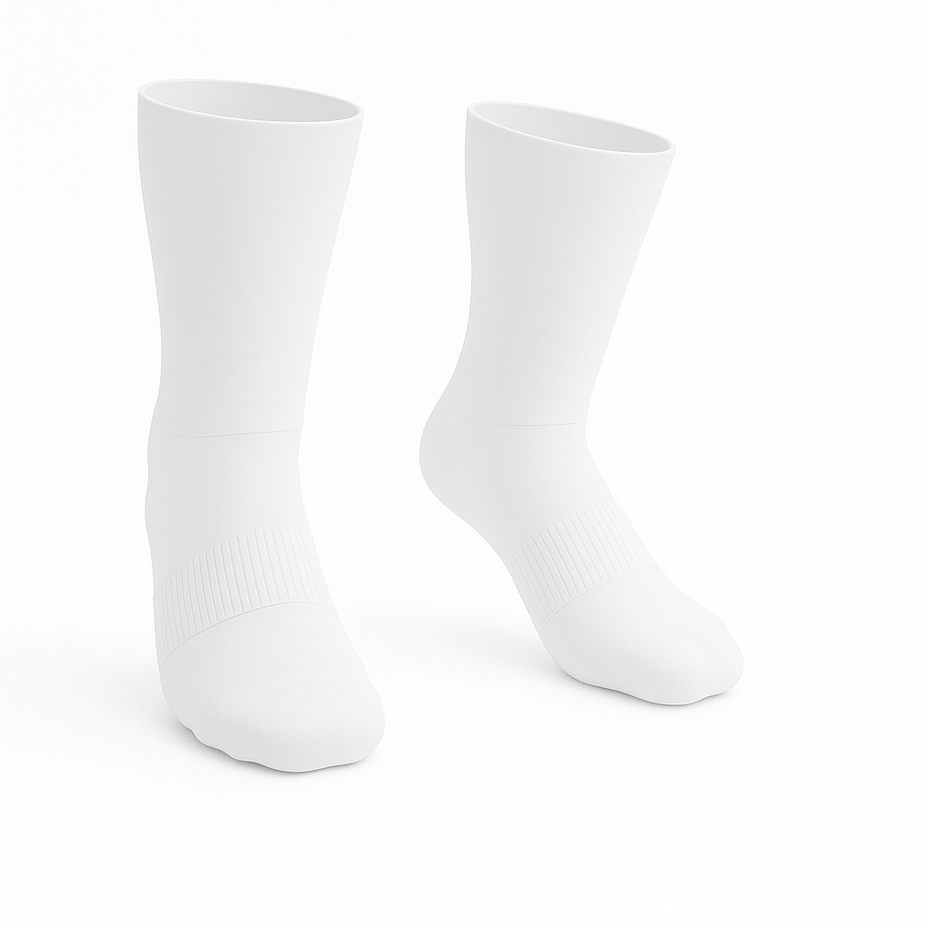 Chaussettes crew rembourrées ultra extensibles - Blanc