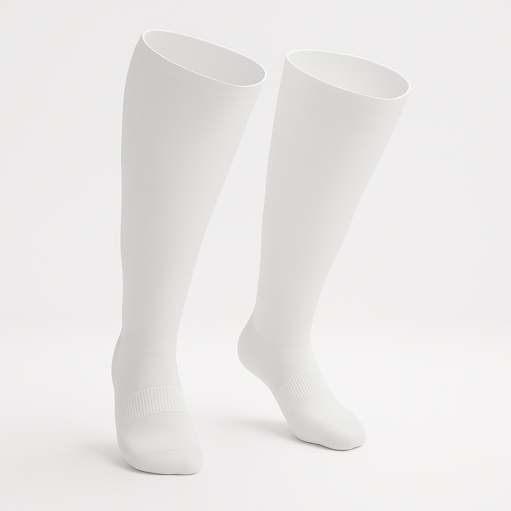 Lot de 3 Padded Extra-Stretch Knee Chaussettes - Blanc